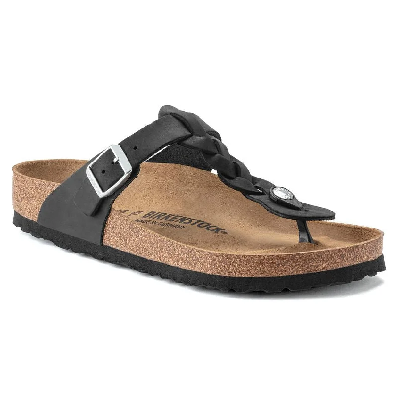 sandals for stylish city vacationsGizeh Oiled Leather Black