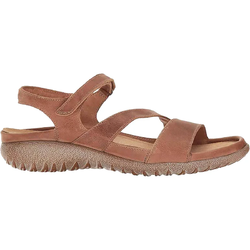 sandals for summer strolls in the sunWomen's Naot Etera Latte Brown Leather