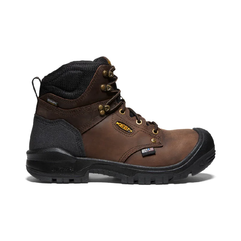 Stylish boots for winter-Men's Independence 6" Waterproof Boot (Soft Toe)  |  Dark Earth/Black