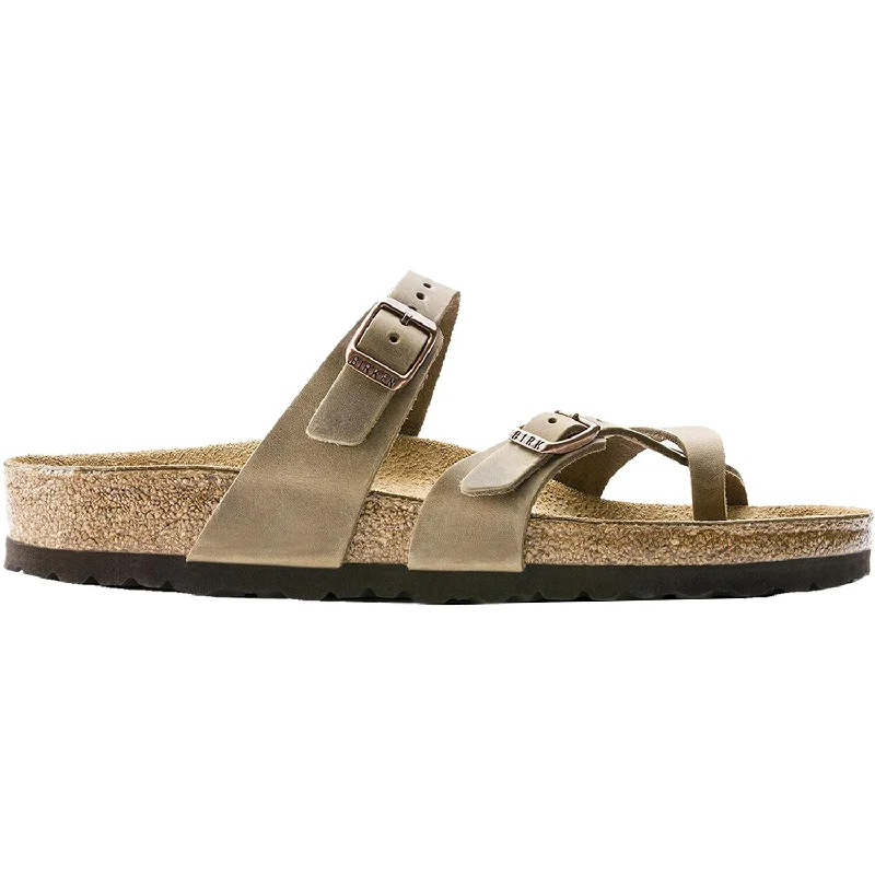 sandals for walking in hot weather conditionsWomen's Birkenstock Mayari Tobacco Oiled Leather