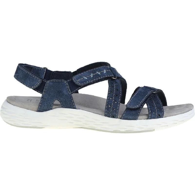 sandals with adjustable straps for comfort -Women's Earth Winona Navy Suede