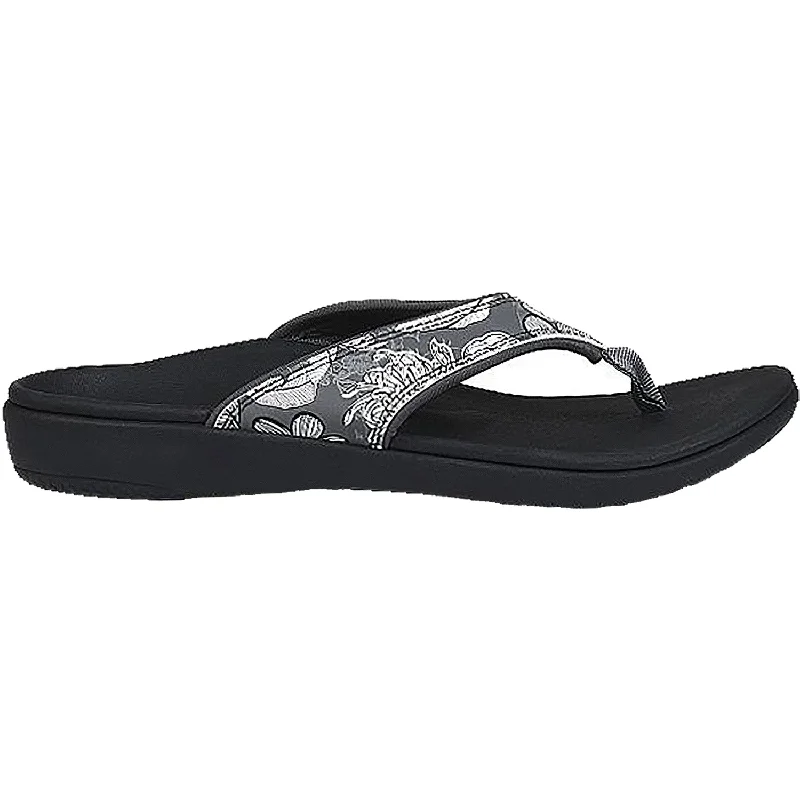 sandals for easy slip on and off -Women's Spenco Yumi Tropical Black Synthetic