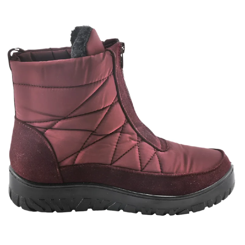 Stylish ankle boots with lace-Spring Step Women's Lakeeffect Mid Calf Waterproof Boot Burgundy