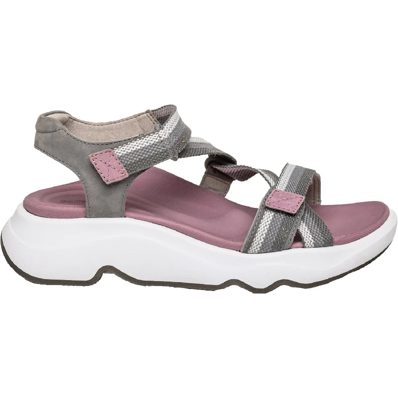 trendy sandals for teens -Women's Aetrex Marz Grey Fabric