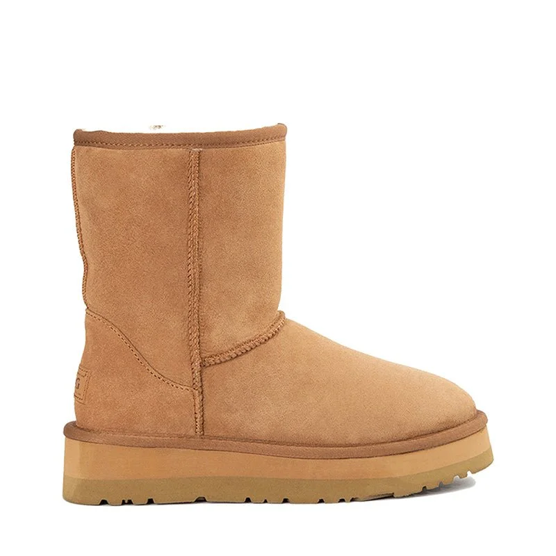 Cozy snow boots for casual fall wear-UGG Platform Classic Short Boots