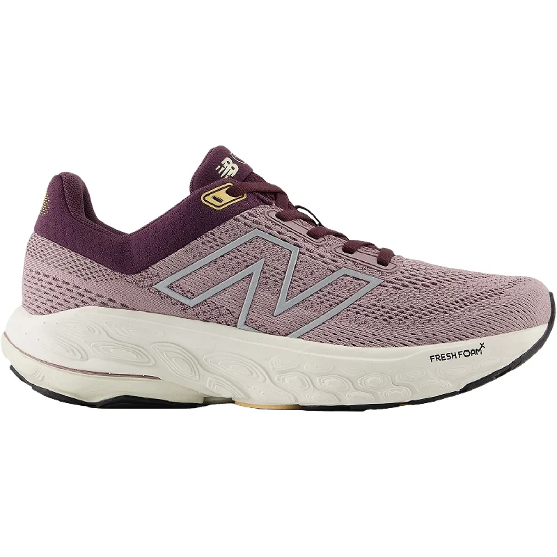 Women's New Balance Fresh Foam X W860J14 Ice Wine/Plum Brown/Silver Metallic Mesh