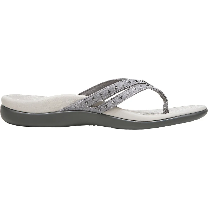 sandals for work comfort -Women's Vionic Tasha Slate Microfiber