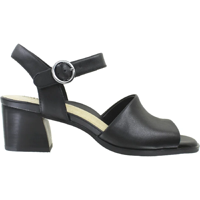 sandals for walking long distances in summerWomen's Earth Haze Black Leather