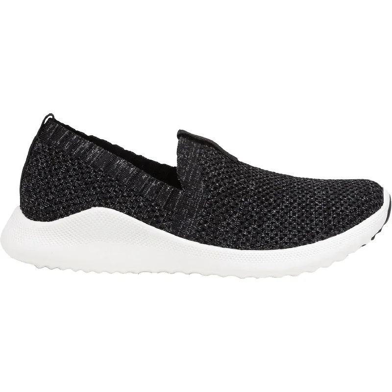 Women's Aetrex Angie Black Knit Fabric