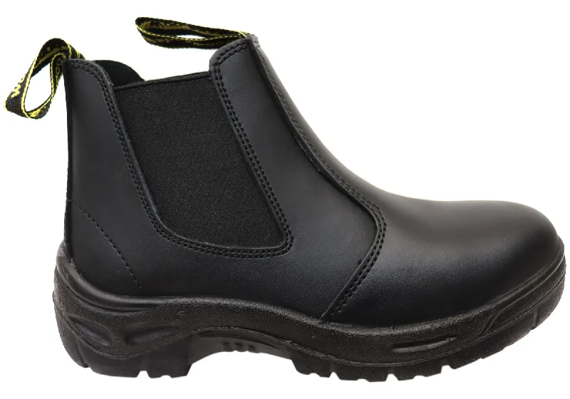 Stylish ankle boots with chunky heel-Woodlands Mens Foreman Comfortable Leather Safety Boots