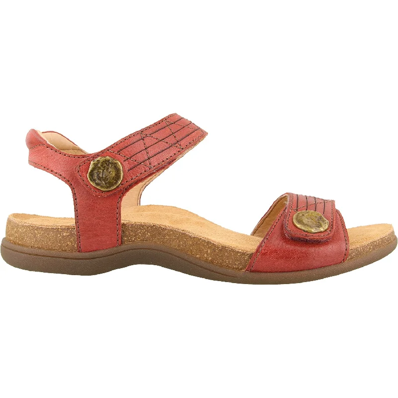 stylish gladiator sandals -Women's Taos Pioneer Red Leather