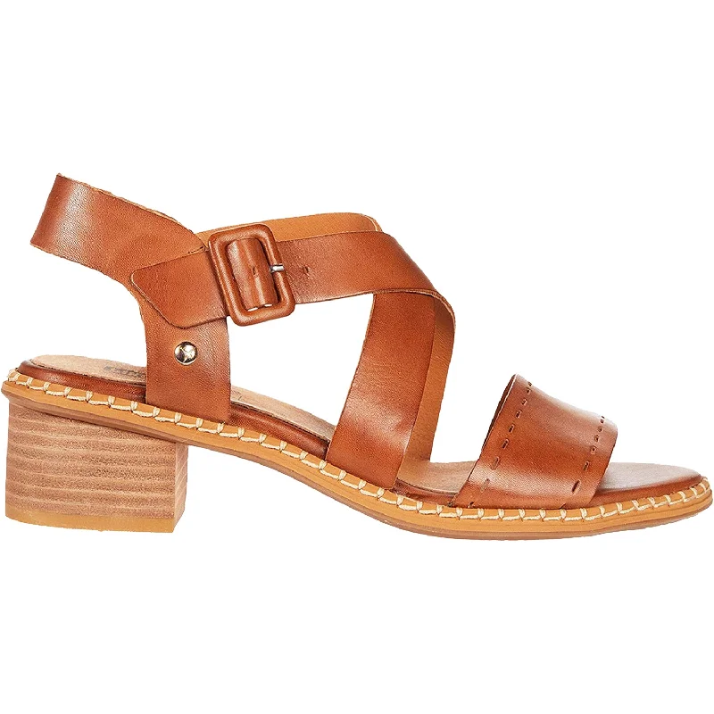 sandals for men with memory foam -Women's Pikolinos Blanes W3H-1892 Brandy Leather