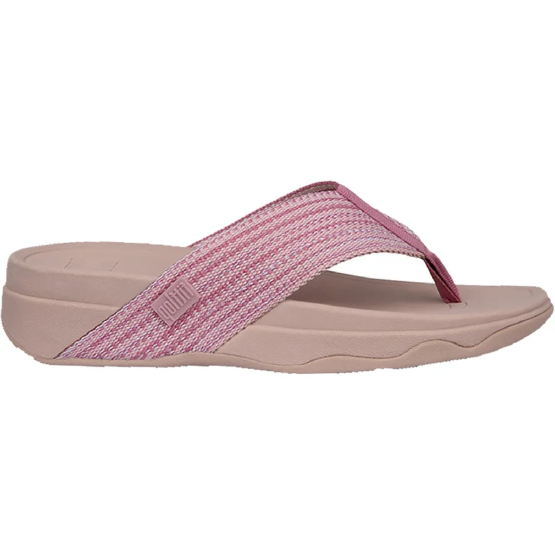 sandals with adjustable back strap for fit -Women's FitFlop Surfa Soft Pink Fabric