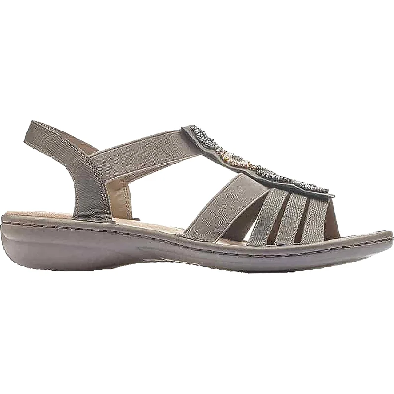 sandals for beach relaxation with styleWomen's Rieker 608G9-45 Regina G9 Basalt Synthetic