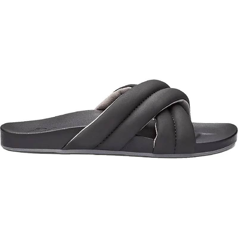 sandals for exploring the city with easeWomen's OluKai Hila Black Synthetic