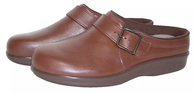 Women's Clog Slip On Loafer -B/medium Width In Teak