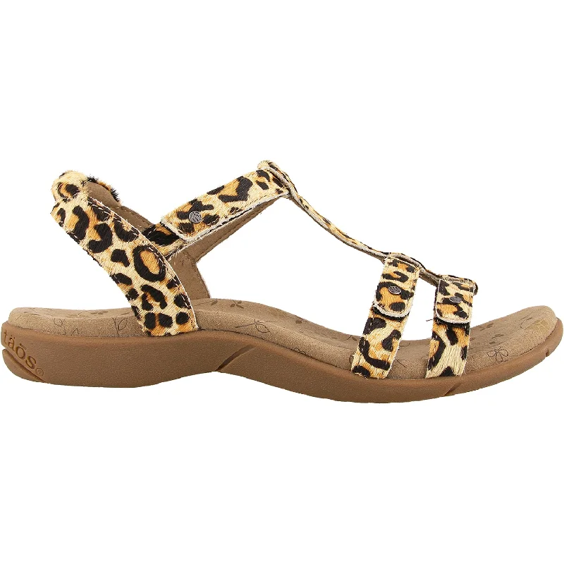 sandals for comfortable walks in sunny climatesWomen's Taos Trophy 2 Tan Leopard Print