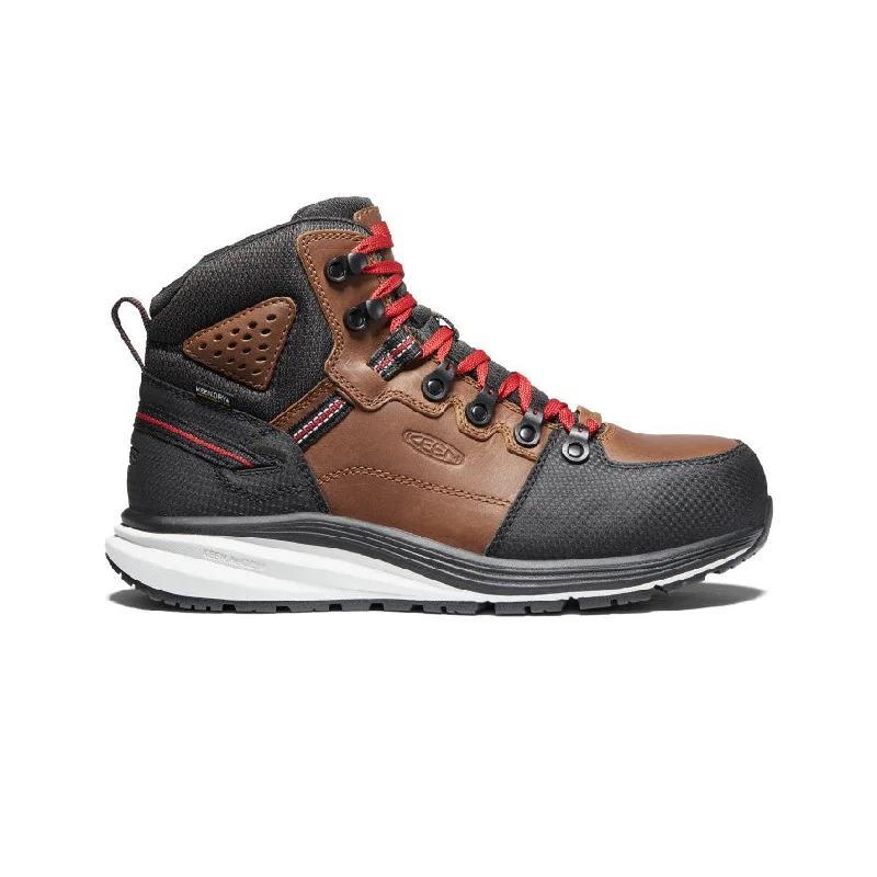 Designer boots with fur lining-Men's Red Hook Waterproof Boot (Carbon Toe)  |  Tobacco/Black