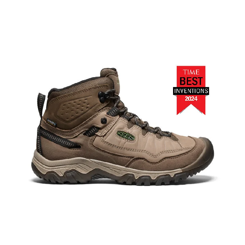 Comfortable snow boots with thick faux fur lining-Men's Targhee IV Waterproof Hiking Boot  |  Brindle/Canteen