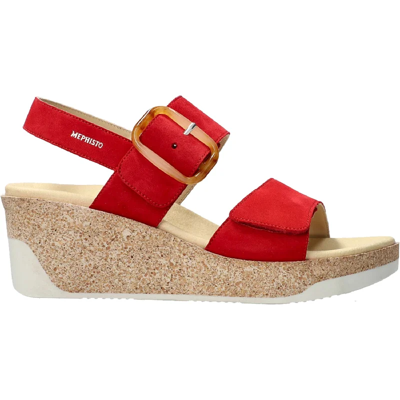 sandals for adventurous walks by the seaWomen's Mephisto Giulia Scarlet Suede