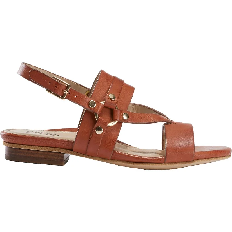 sandals with comfort footbed for stability -Women's Earth Delos Burnt Brick Calf Leather