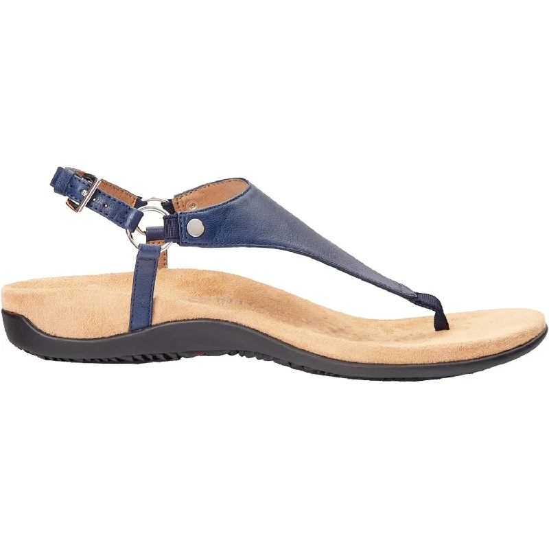 walking sandals for men -Women's Vionic Kirra Navy Leather