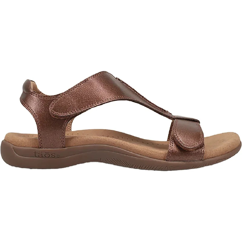 sandals with toe protection -Women's Taos The Show Bronze Leather