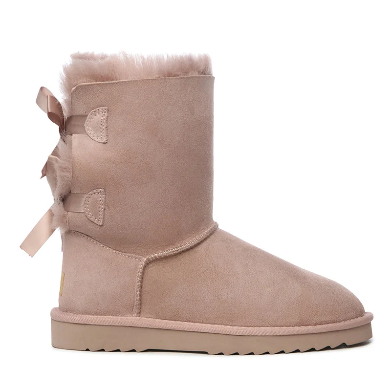 Cozy ankle boots for winter with faux lining-UGG Premium Short Bow Boots