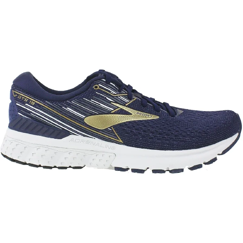 Men's Brooks Adrenaline GTS 19 Navy/Gold/Grey Mesh