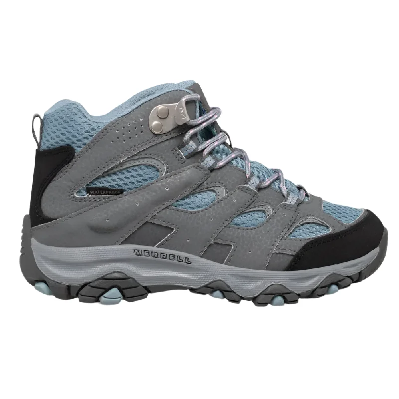 Trendy boots with faux fur for cold weather hikes-Merrell Big Girls Moab 3 Mid Waterproof Boot Altitude