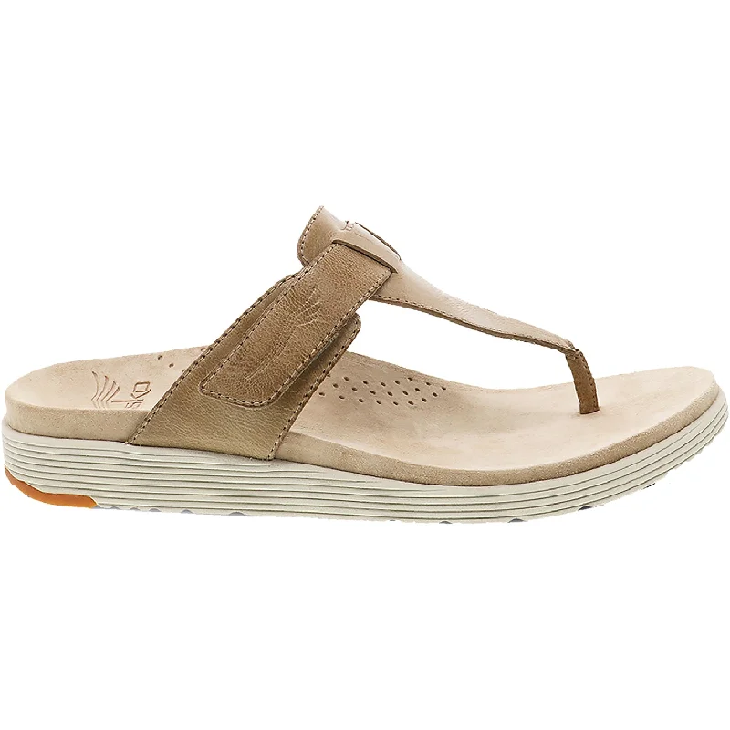 casual sandals for active lifestyles -Women's Dansko Cece Sand Burnished Calf Leather