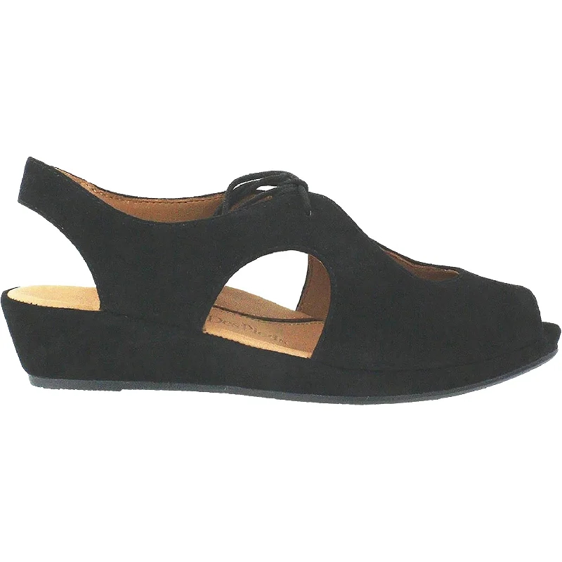 comfortable sandals for everyday use -Women's L'Amour Des Pieds Brettany Black Suede