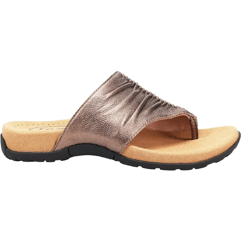 affordable sandals for men -Women's Taos Gift 2 Cocoa Metallic Leather