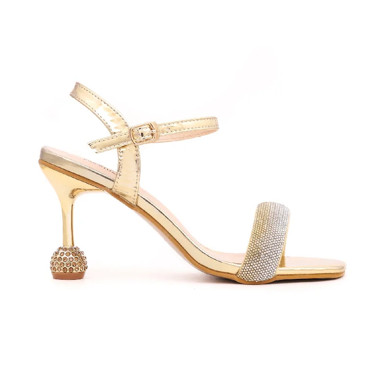 sandals for fashion-forward women -Golden Fancy Bridal Sandal FN5724