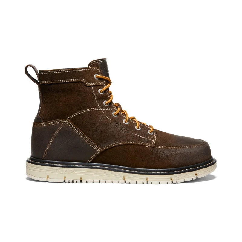 Warm snow boots for heavy snow days-Men's San Jose 6" Boot (Soft Toe)  |  Coffee Bean/Star White