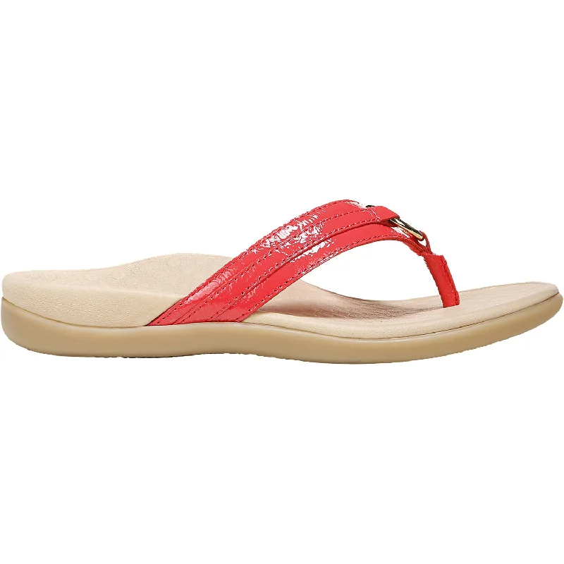 sandals for tropical hikes and beach outingsWomen's Vionic Tide Aloe Poppy Leather