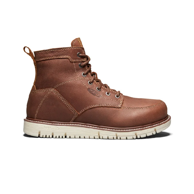 Trendy high heel boots for snow days-Men's San Jose 6" Boot (Soft Toe)  |  Gingerbread/Off White