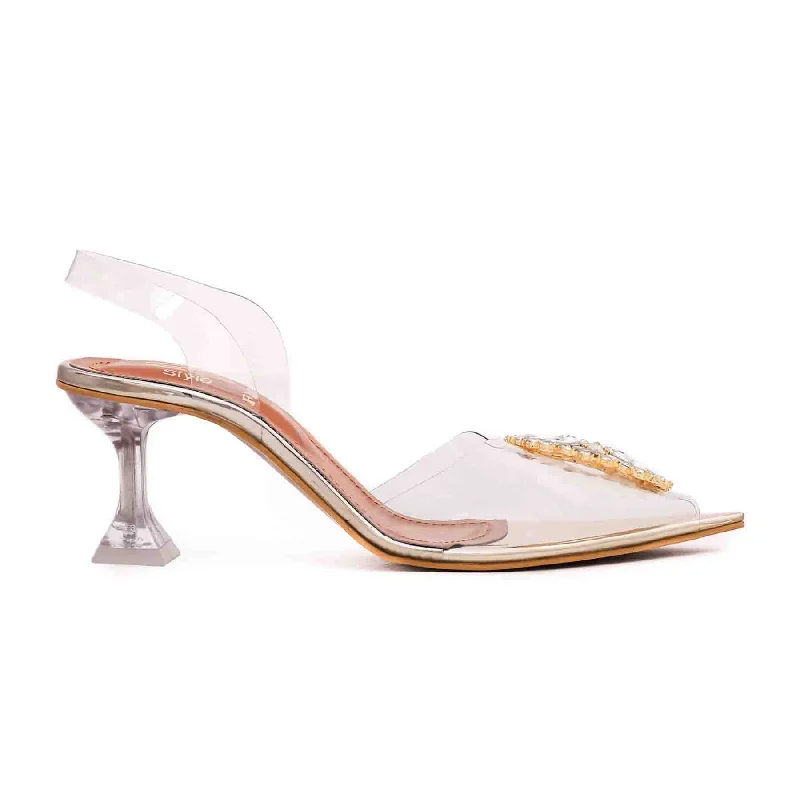 sandals for all-day comfort -Golden Fancy Bridal Sandal FN5728