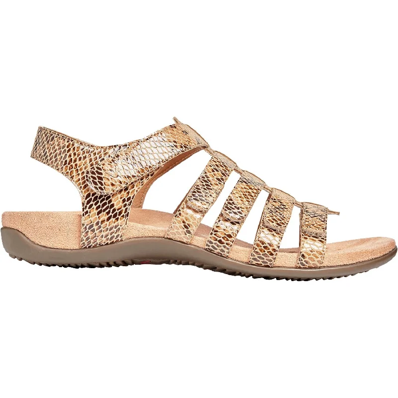 sandals for exploring tropical destinationsWomen's Vionic Harissa Snake Wheat Leather