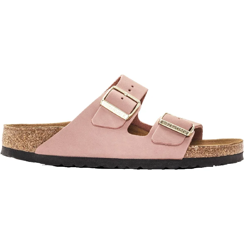 sandals with extra padding for beach outingsWomen's Birkenstock Arizona Soft Footbed Old Rose Nubuck