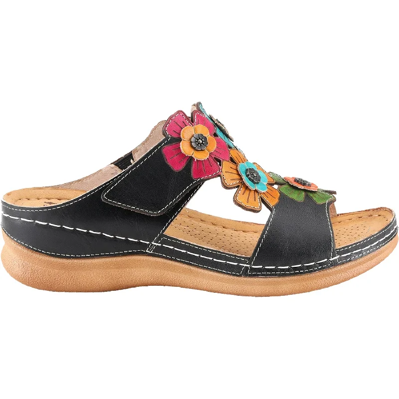 sandals for stylish beachside getawaysWomen's L'Artiste by Spring Step Izna Black Multi Leather