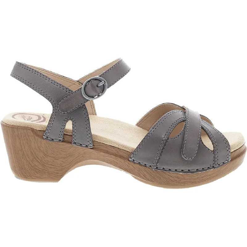 sandals for year-round wear -Women's Dansko Season Stone Burnished Calf Leather