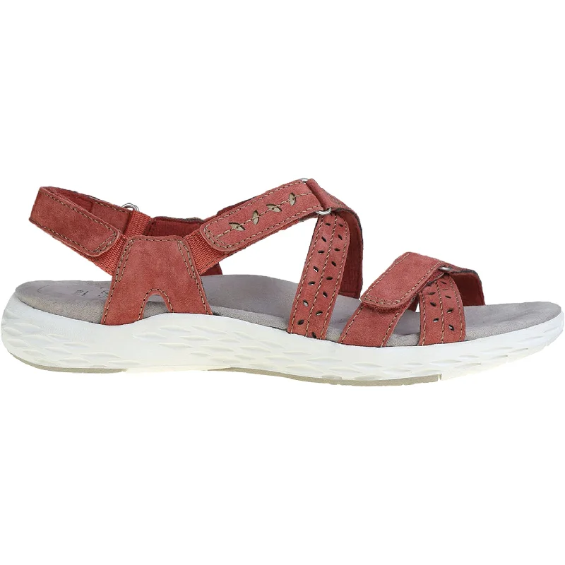 best sandals for long-distance walking -Women's Earth Winona Salmon Suede