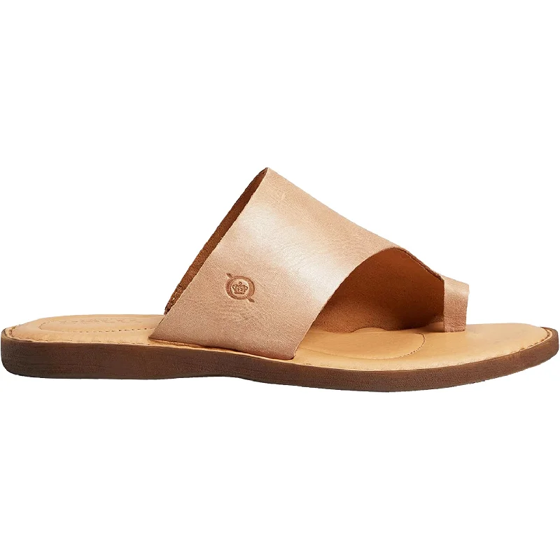 sandals with a platform for extra height -Women's Born Hinti Natural Leather