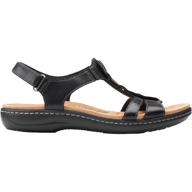 sandals for exploring the coastline in styleWomen's Clarks Laurieann Kay Black Leather