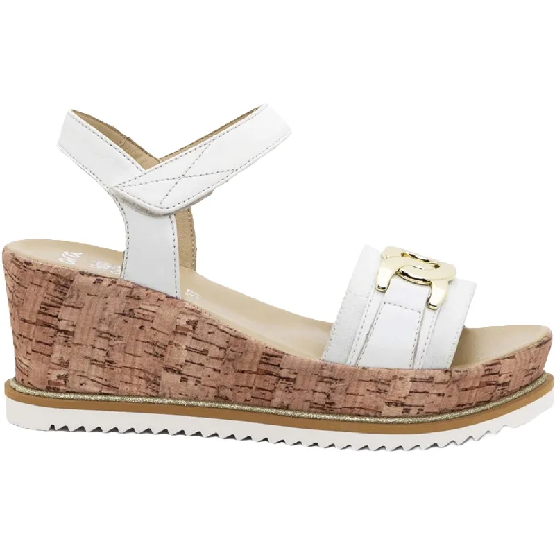 breathable sandals for hot weather -Women's Ara Palmdale White Nappa Leather