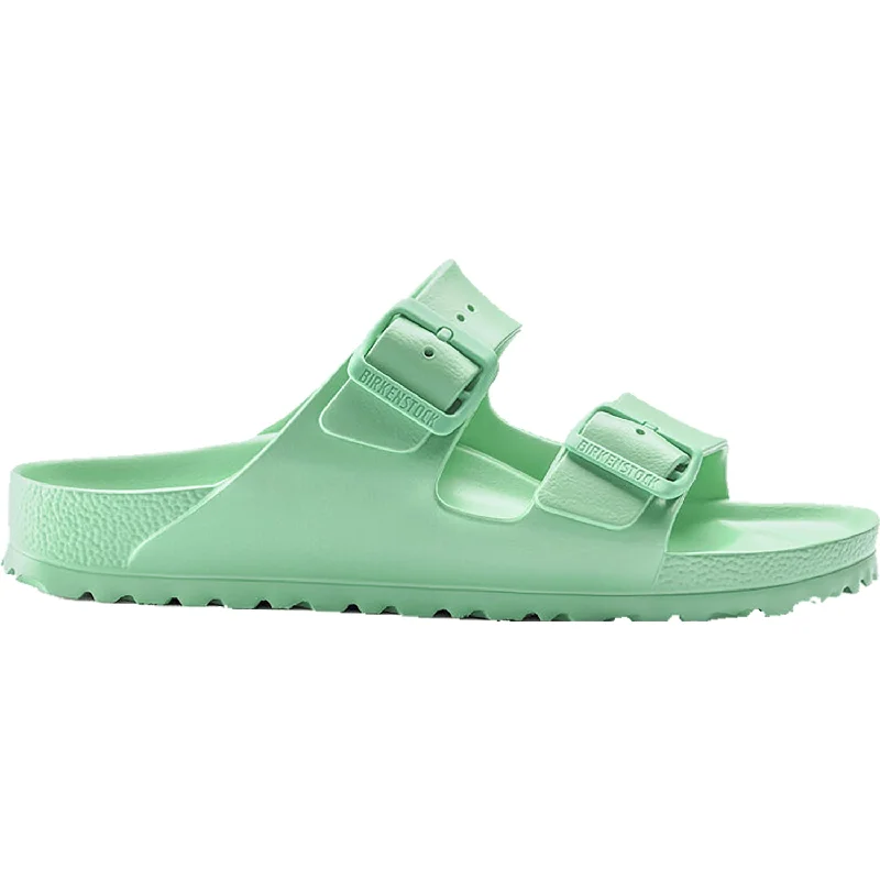 sandals with arch support for walking long distances -Women's Birkenstock Arizona Essentials Bold Jade EVA Synthetic