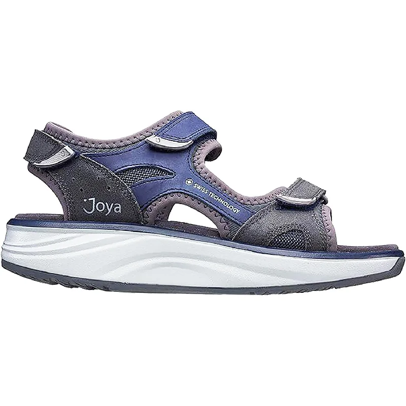 sandals for casual beach wear -Women's Joya Komodo Grey/Blue Nubuck/Suede