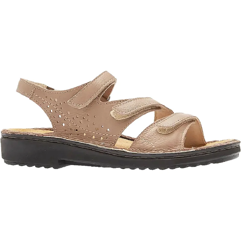 sandals for poolside relaxation -Women's Naot Birgit Soft Beige Leather