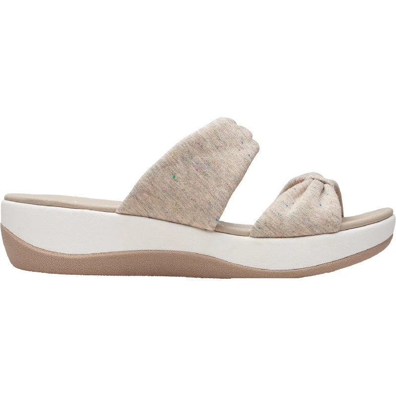 sandals for daily outdoor wear -Women's Clarks Cloudsteppers Arla Coast Sand Fabric